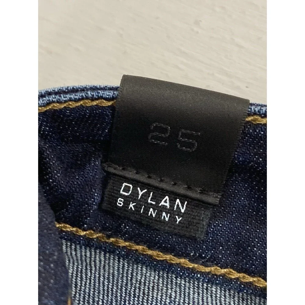 Vince Dylan Skinny Jeans Womens 25 Blue Low Rise Stretch Denim DV195-2096 USA